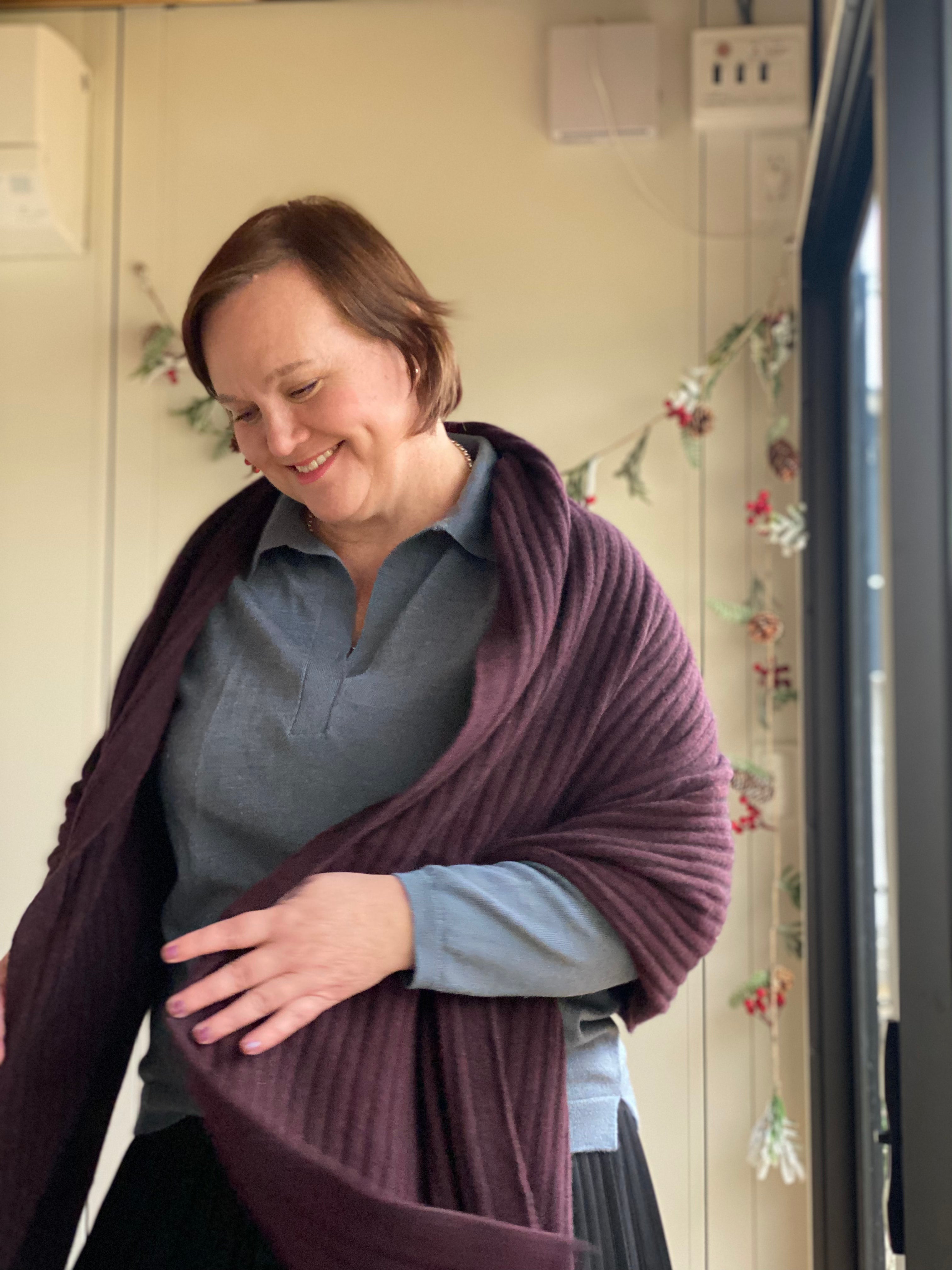 Wrap: Merino Wool + Possum, Made in New Zealand (Ribbed Wrap)