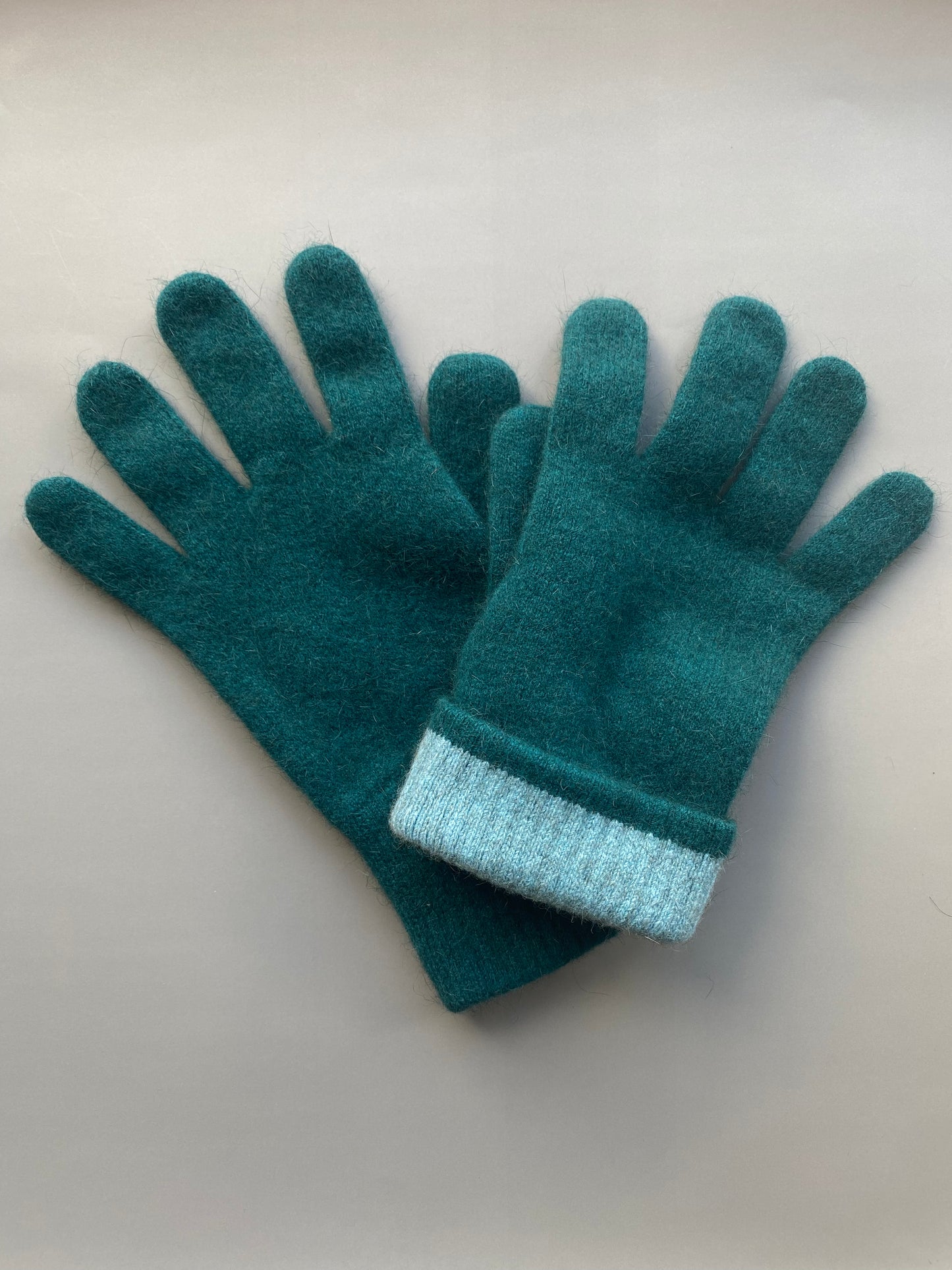 Gloves: Deep Green Gloves (Jade), Possum & Merino Wool, Made in New Zealand