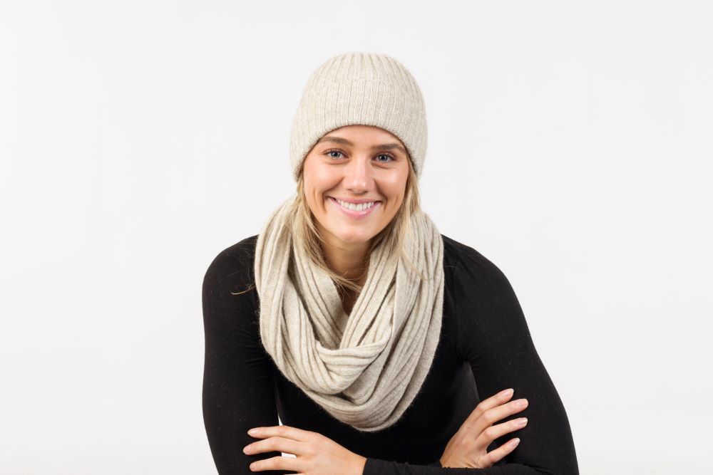 Beanie: Seamless Ribbed Beanie, Merino Wool + Possum, Made in New Zealand