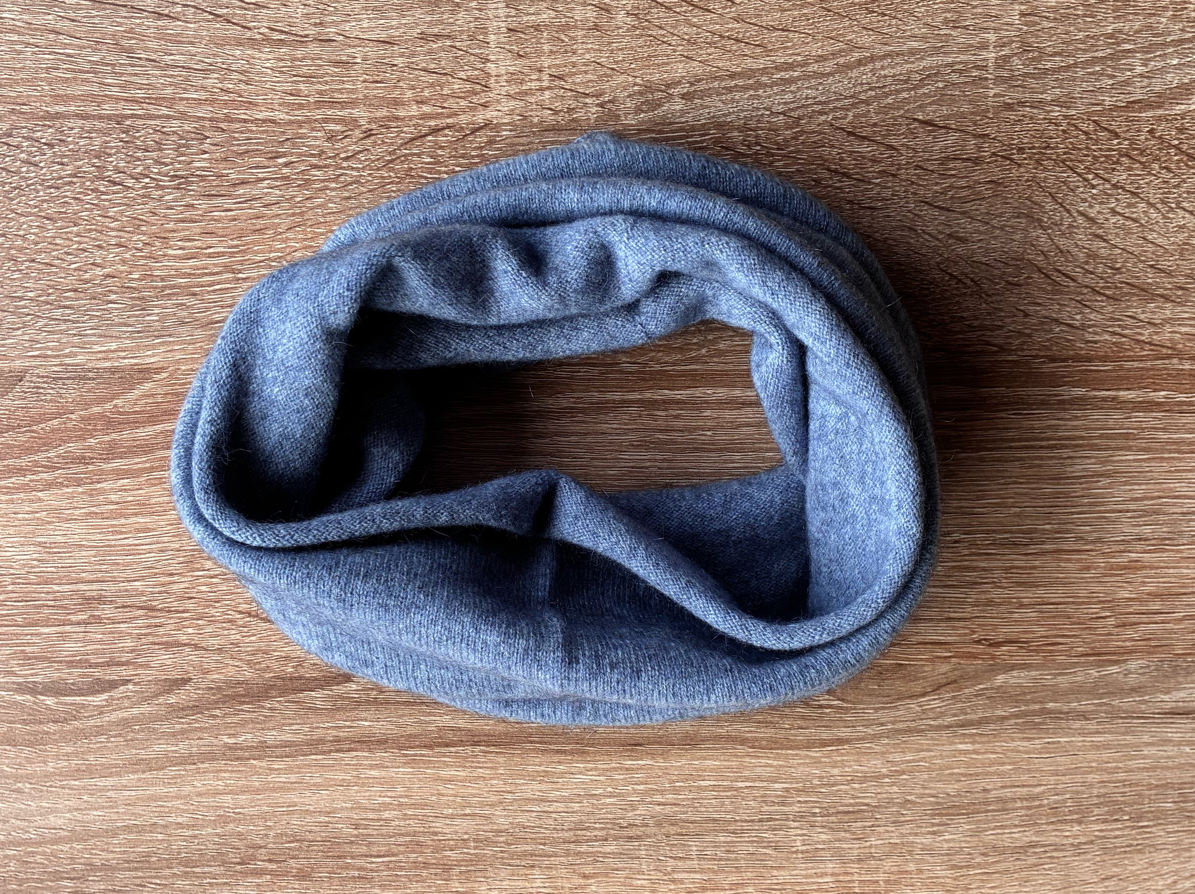 Possum Merino Wool Neckgaitor on a table 