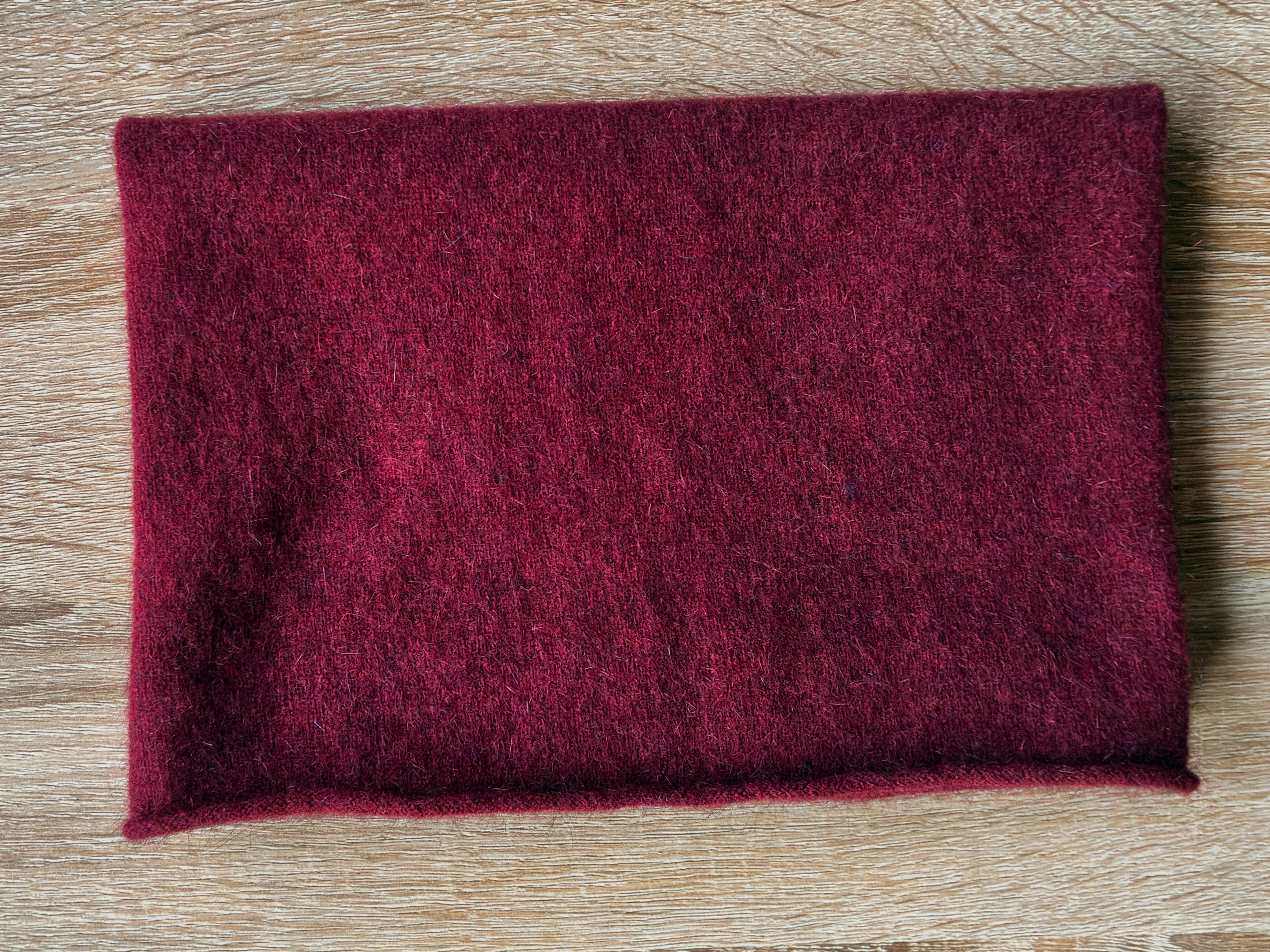 Cherry maroon possum merino wool neckgaitor 