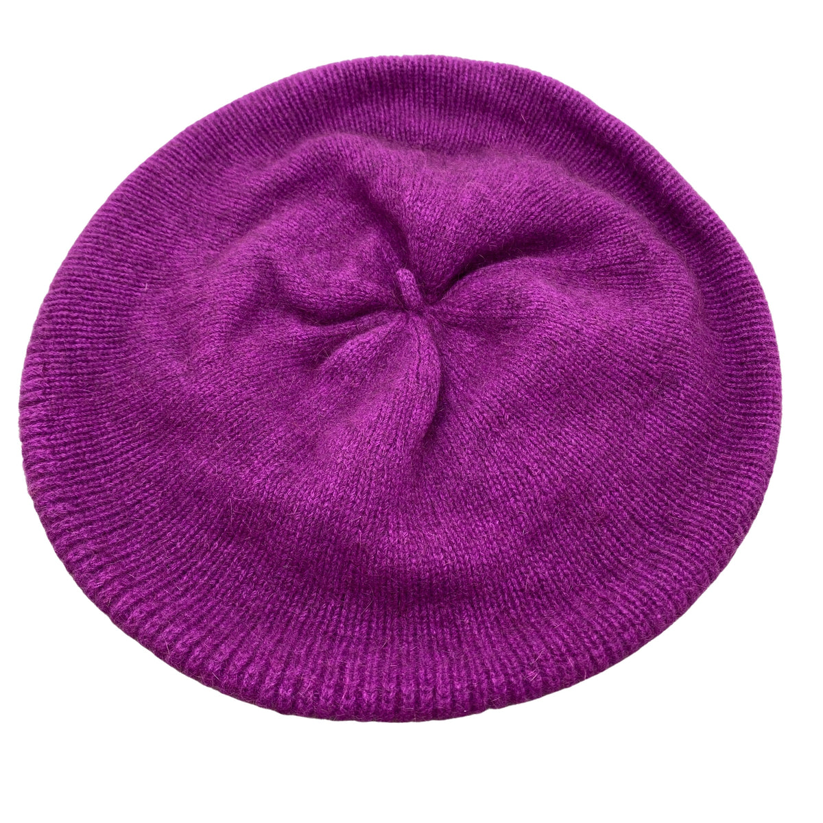 Beret: Colourful Knitted Beret, Merino Wool + Possum, Made in New Zealand