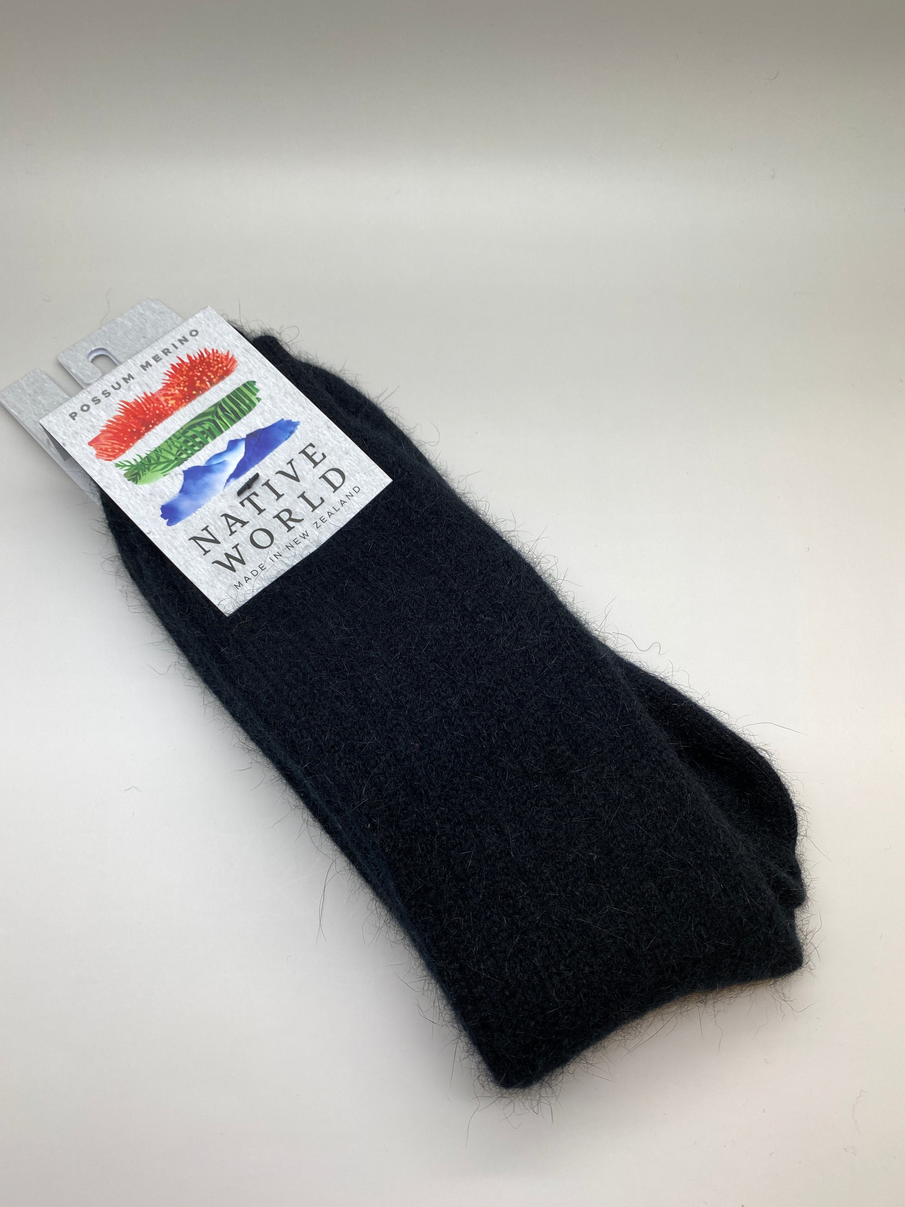 Socks: Merino Wool + Possum, Made in New Zealand (Ribbed Socks)