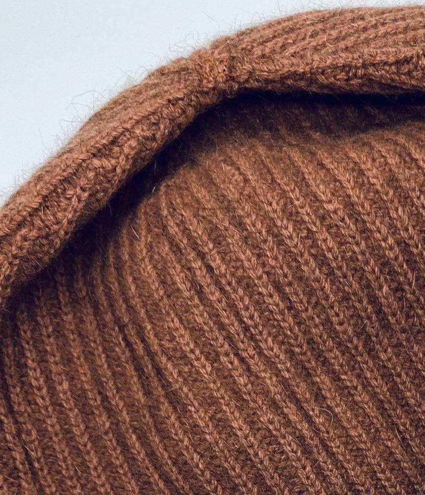 Rib Knit Beanie/Slouchy Beanie/Knit hat - Merino wool + Possum, Made in New Zealand