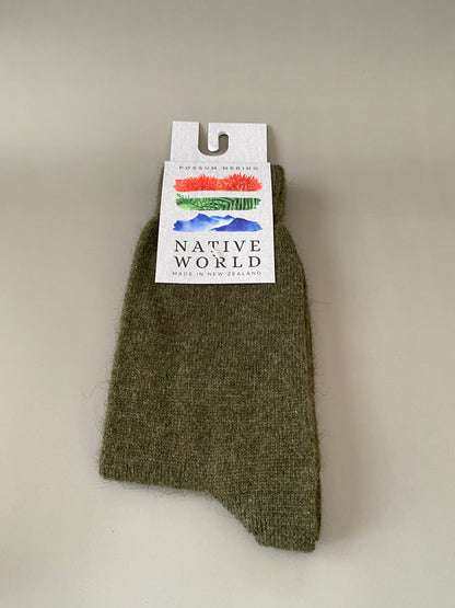 Socks: Merino Wool + Possum, Made in New Zealand (Plain Socks)